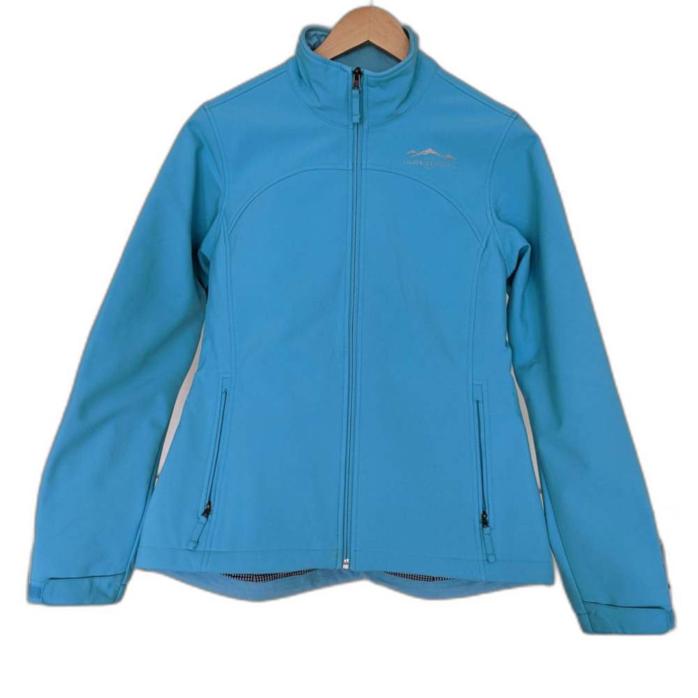 Women's Lauren James Co - TheBradford Soft Shell Zip Up Jacket - Glacier Blue M